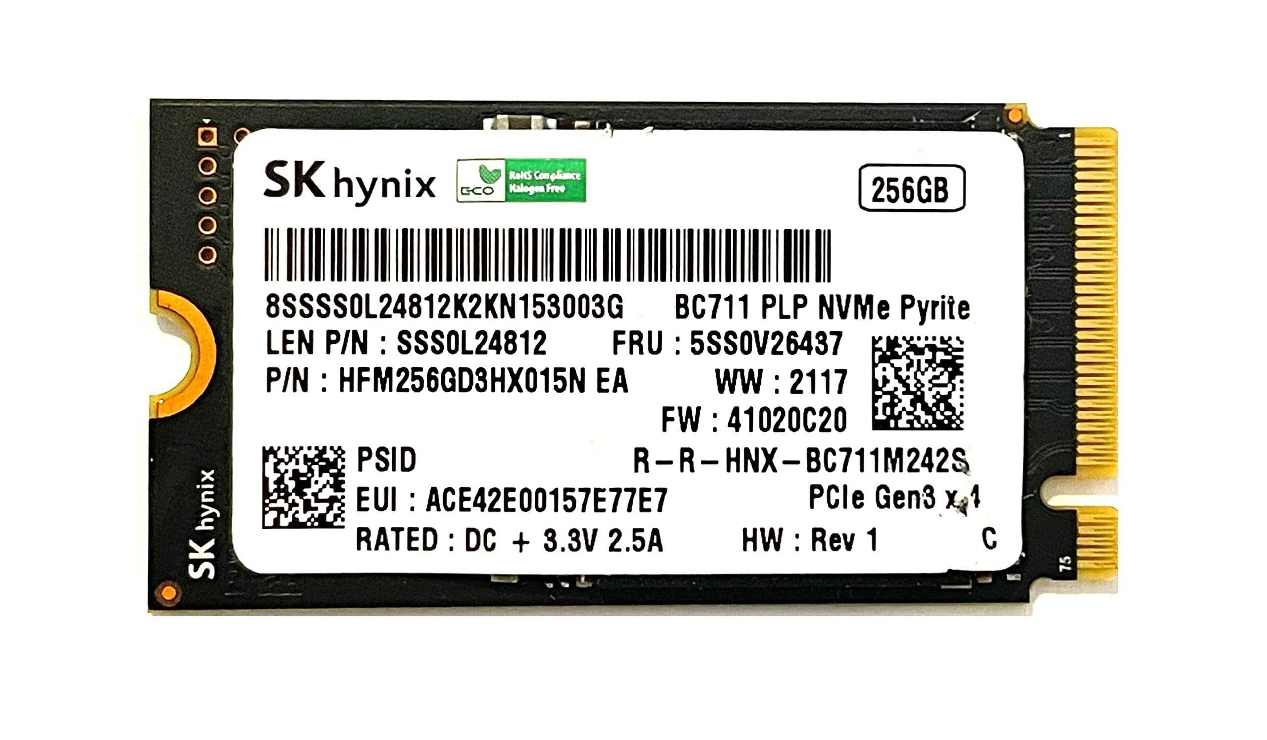 Твердотельный накопитель для компьютера SK Hynix 256ГБ M.2 PCIe