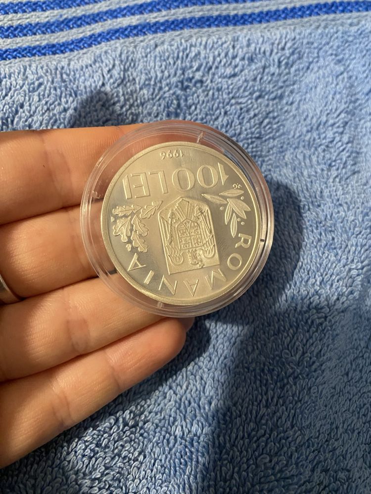 Moneda argint  100 lei 1996 UNICEF