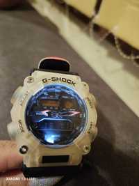 Casio - Часовник G-SHOCK със смесен дисплей, Мандарина, Каки