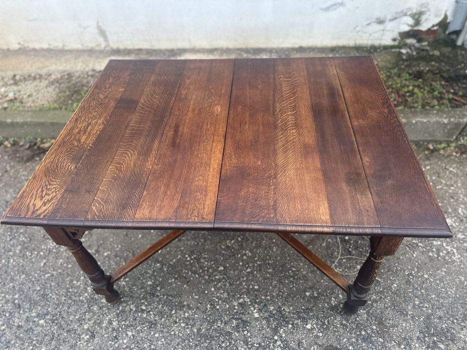 Масивна разтегателна маса с 5 стола (Рустик)