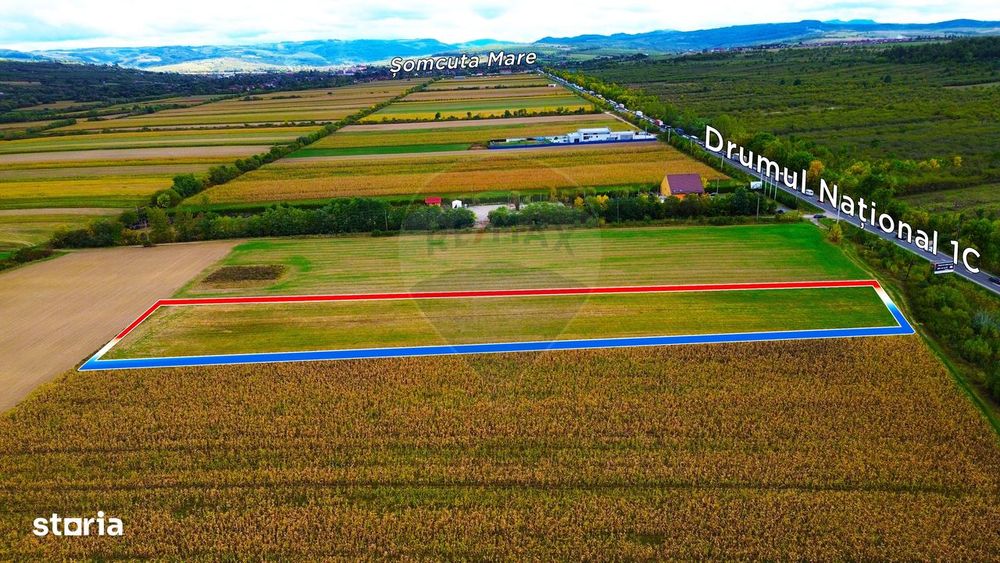 DE VÂNZARE – Teren intravilan la Drum European, Șomcuta Mare