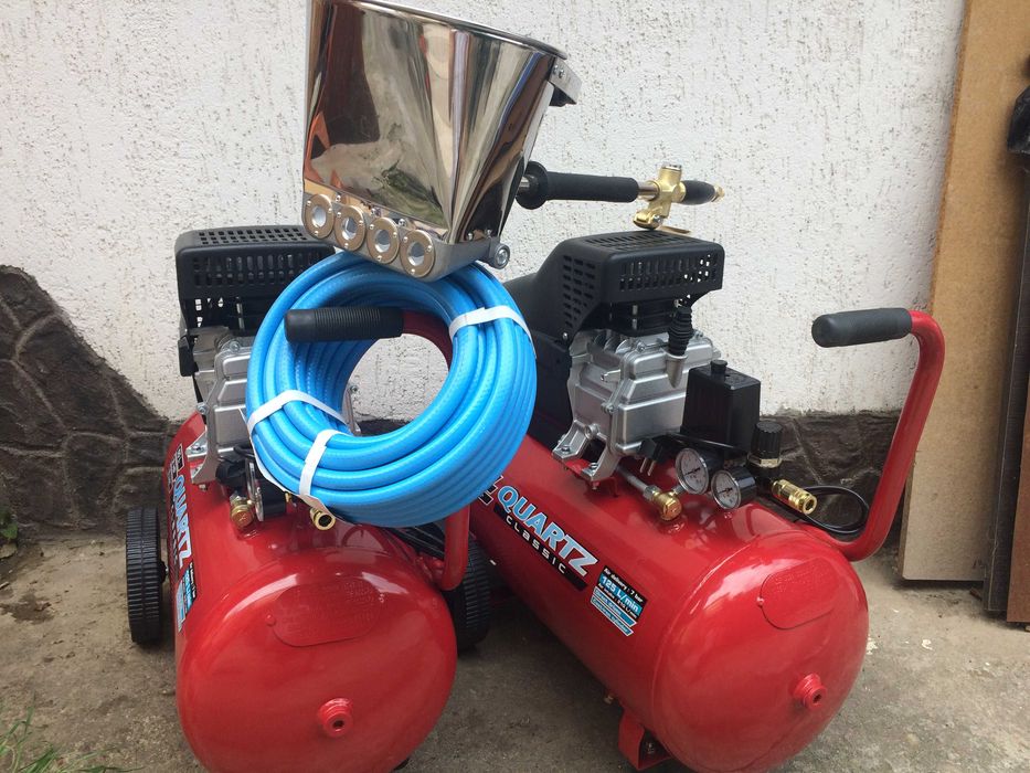 Canciocul Magic Pompa tencuit Profesionala 60mp/ora 2 compresoare 100L