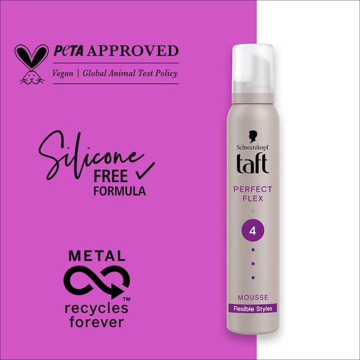 Fixativ Bucle Taft Perfect Flex, nivel fixare 4, vegan, 250 ml