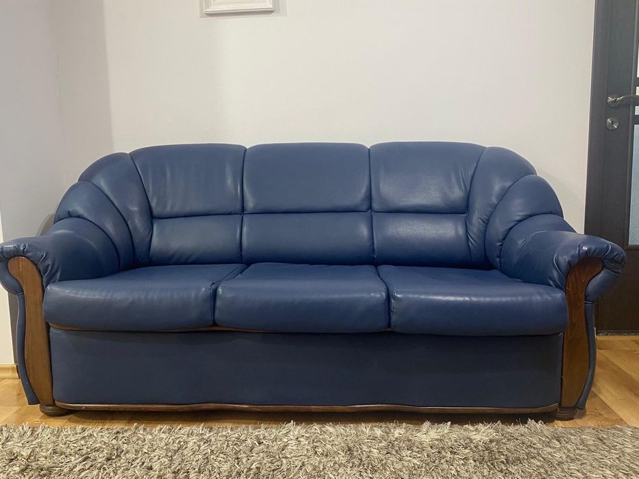 Set de două canapele albastre