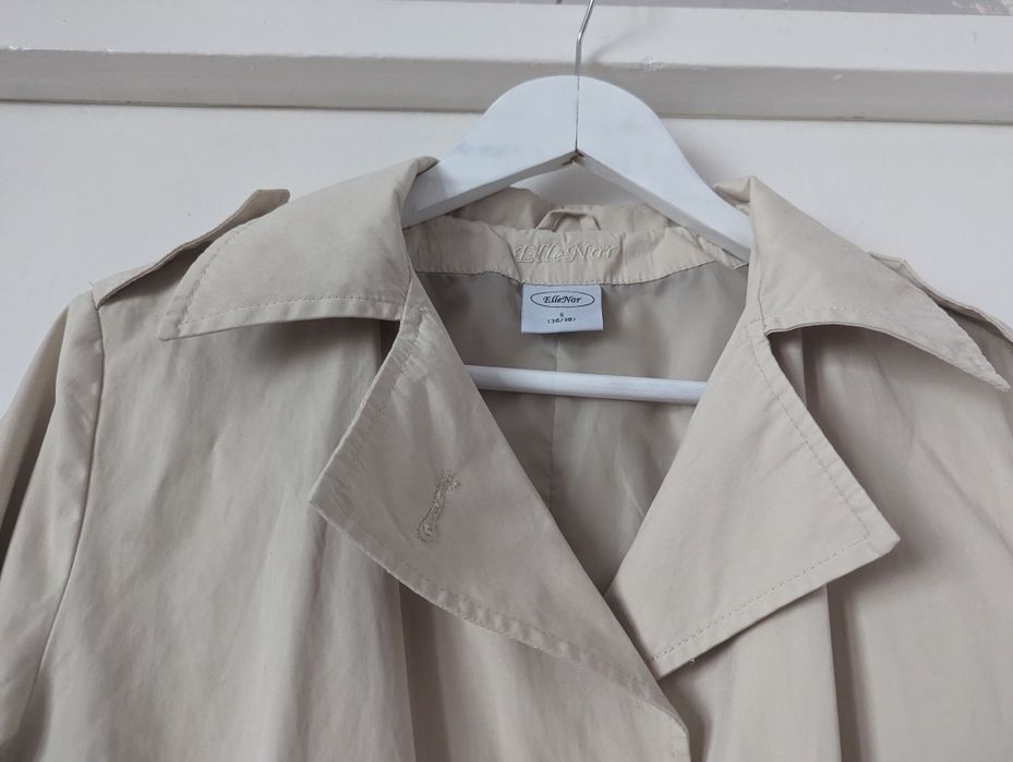 Trench bej căptușit