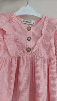 Kinderland - розова рокля с дълъг ръкав