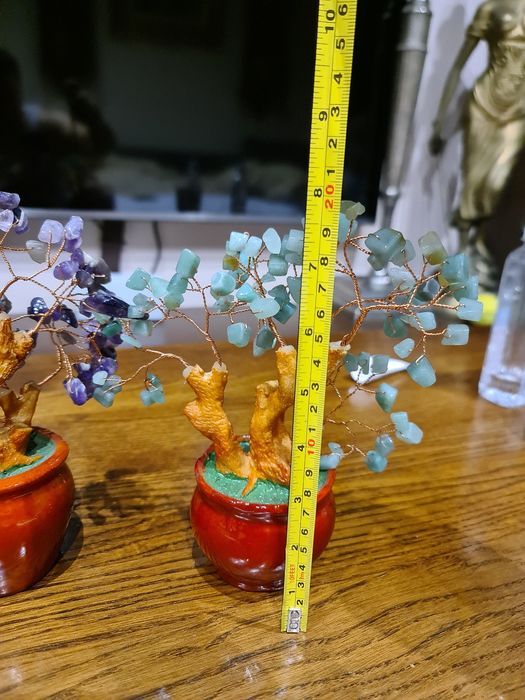 Copacul vietii roditor,cupru și pietre naturale jad si ametist india