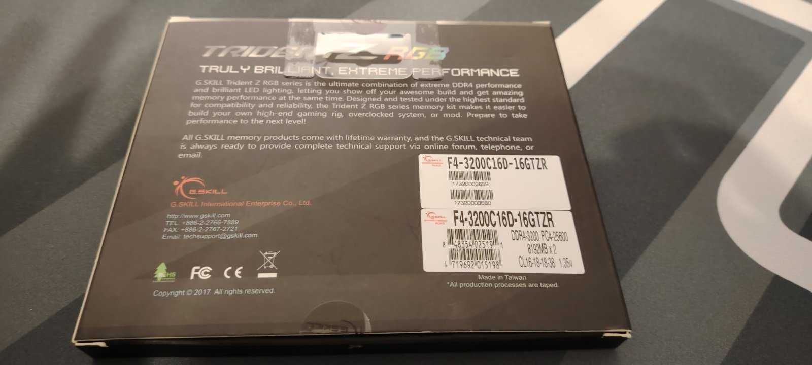 Рам памет G.SKILL Trident Z RGB 16GB (2x8GB) DDR4 3200MHz