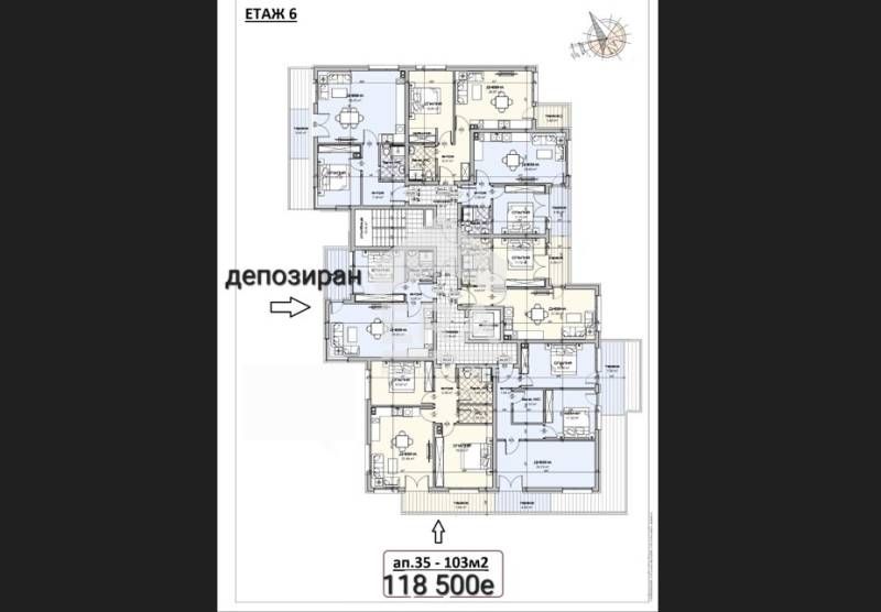 Продава се Тристаен апартамент в Варна, Владислав Варненчик - 103 кв.м за 1151 €/кв.м - Снимка #1