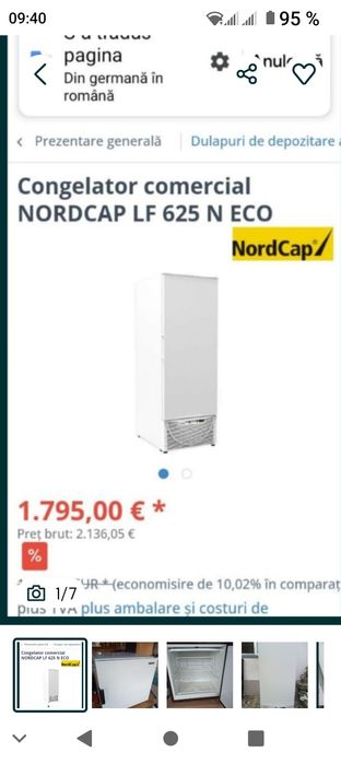 Vând congelator profesional inox