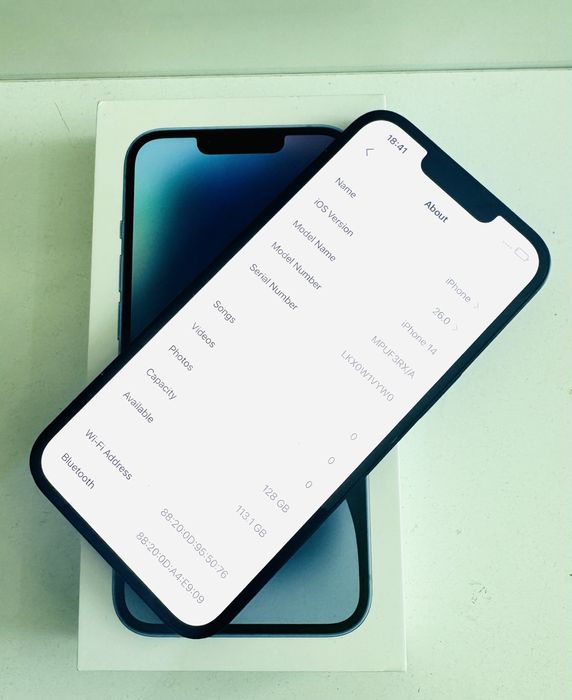 Перфектен! iPhone 14 128GB Midnight 98% Battery
