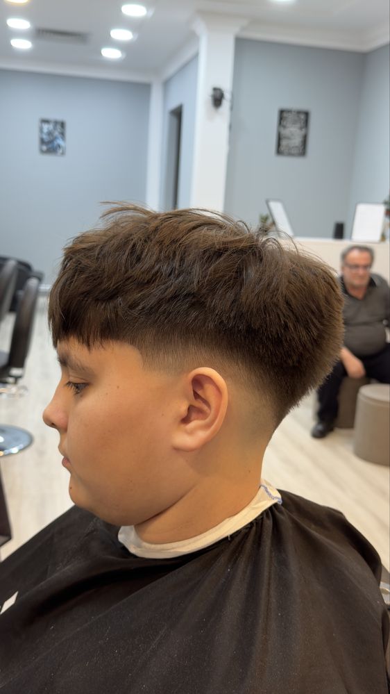 Barber at home.