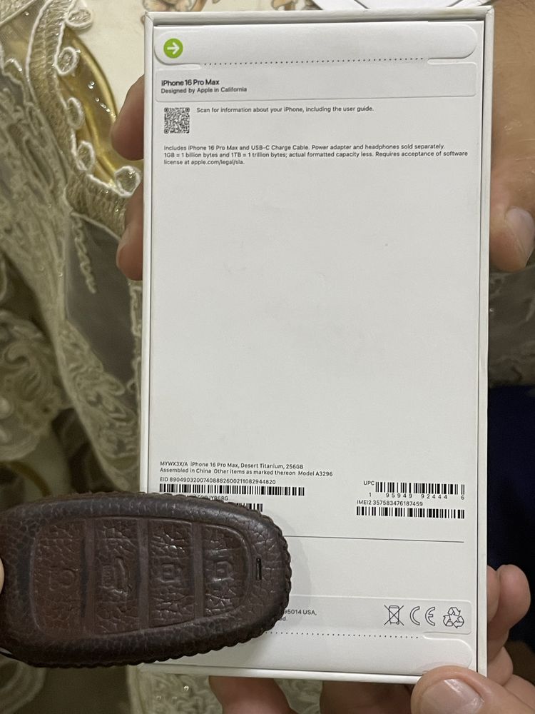 Dubaydan ob kelamiz Iphone 16 pro max 256GB Zakaz DESERT GOLD