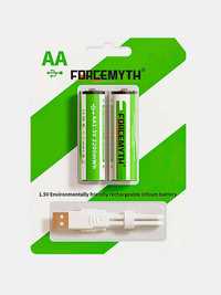 Батарейки аккумуляторные АА и ААА, USB Type C