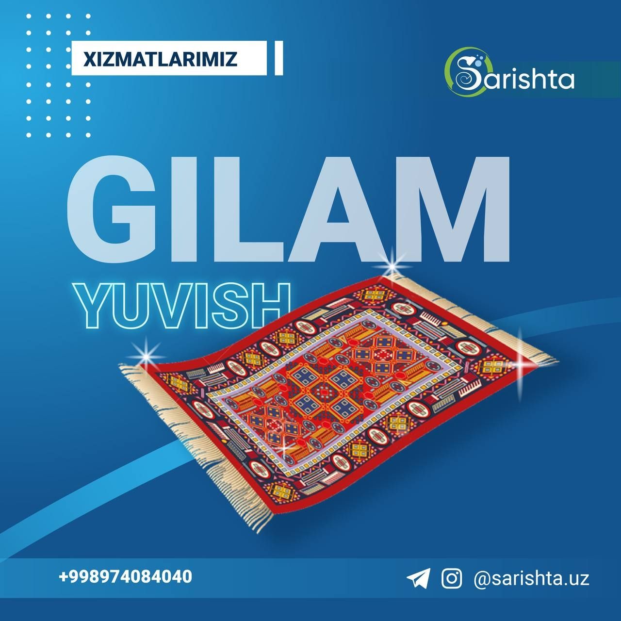 Sarishta gilam yuvish