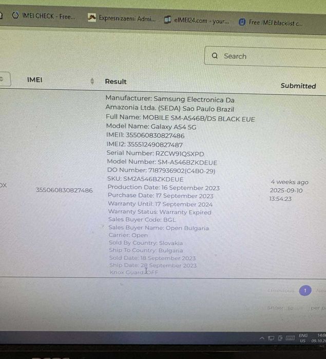 Samsung Galaxy A54 5G 256/8GB