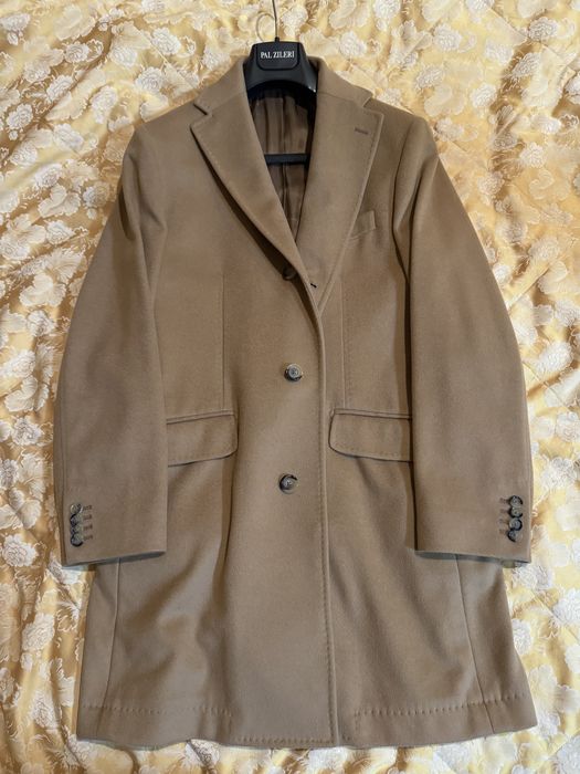 Пальто Massimo Dutti оригинал (50% шерсть / 50% кашемир), цвет кэмел