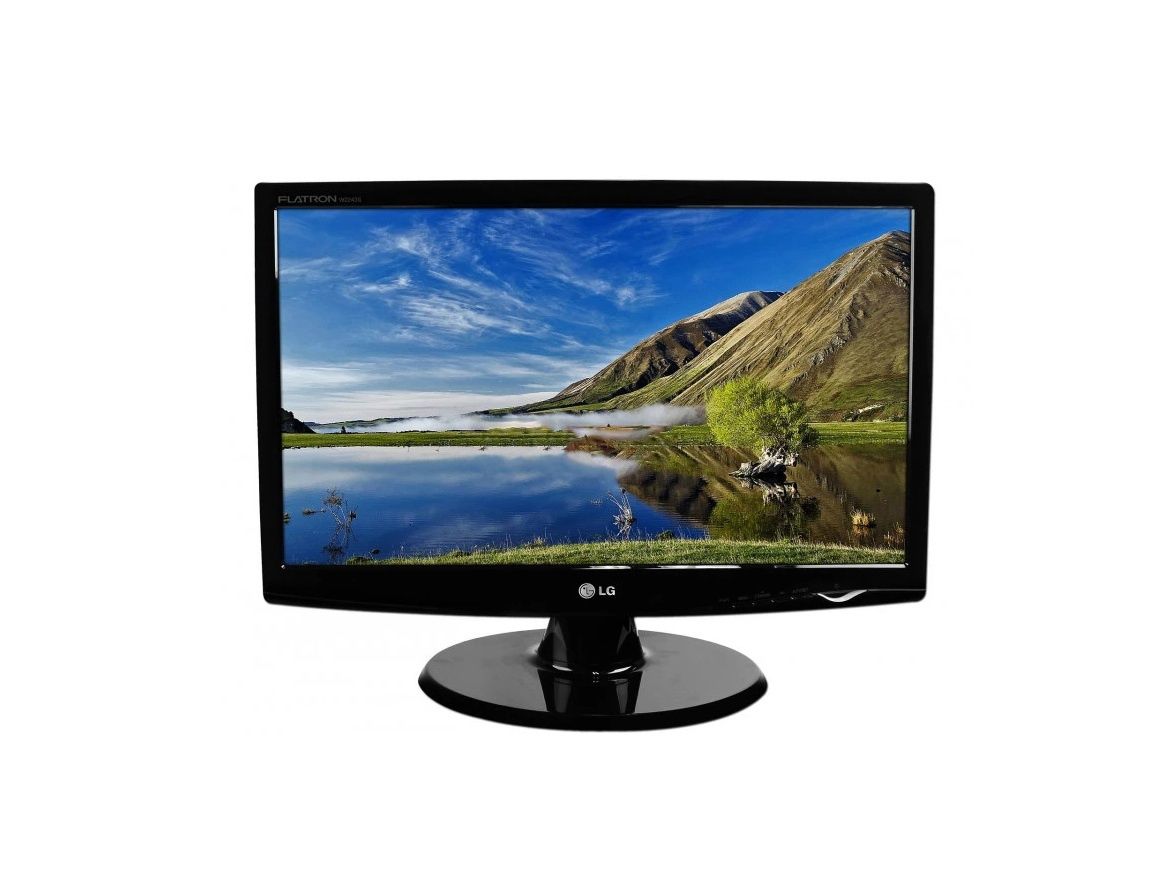 Monitor LG Flatron W2243S - Glossy black.