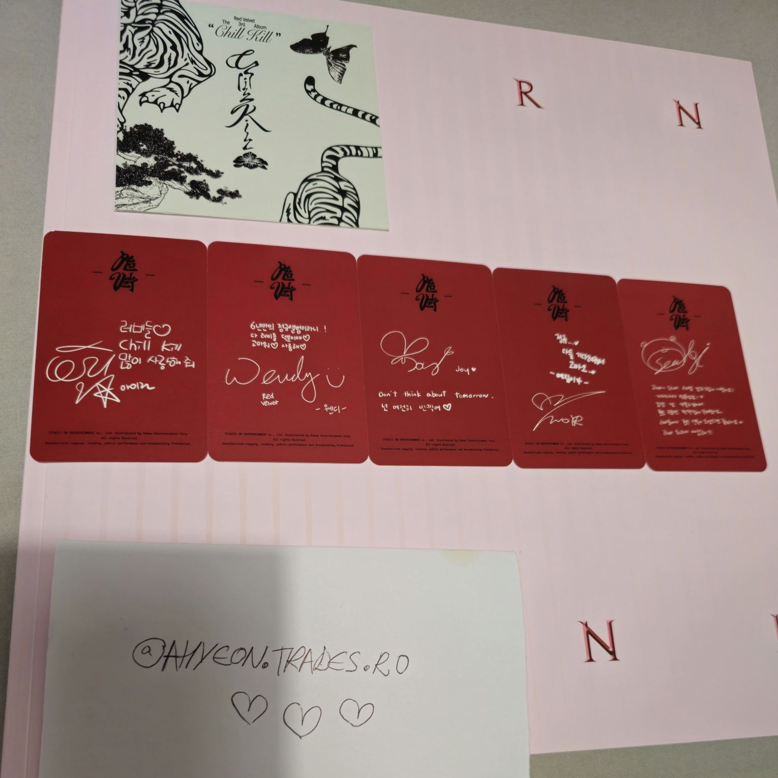 NOU! Set photocards Red Velvet Chill Kill bag ver kpop