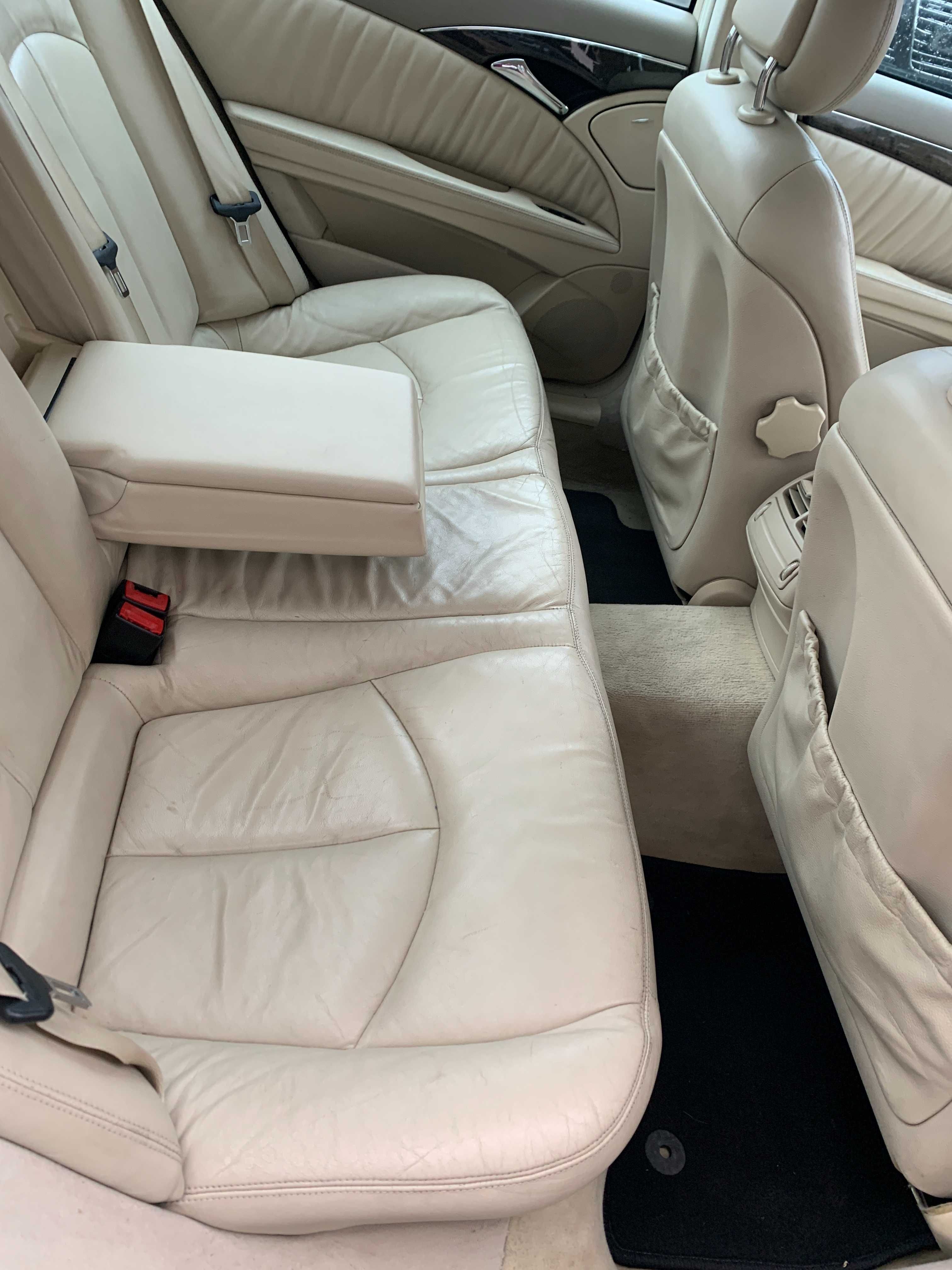 interior piele crem alb mercedes e211 avangarde elegance electric