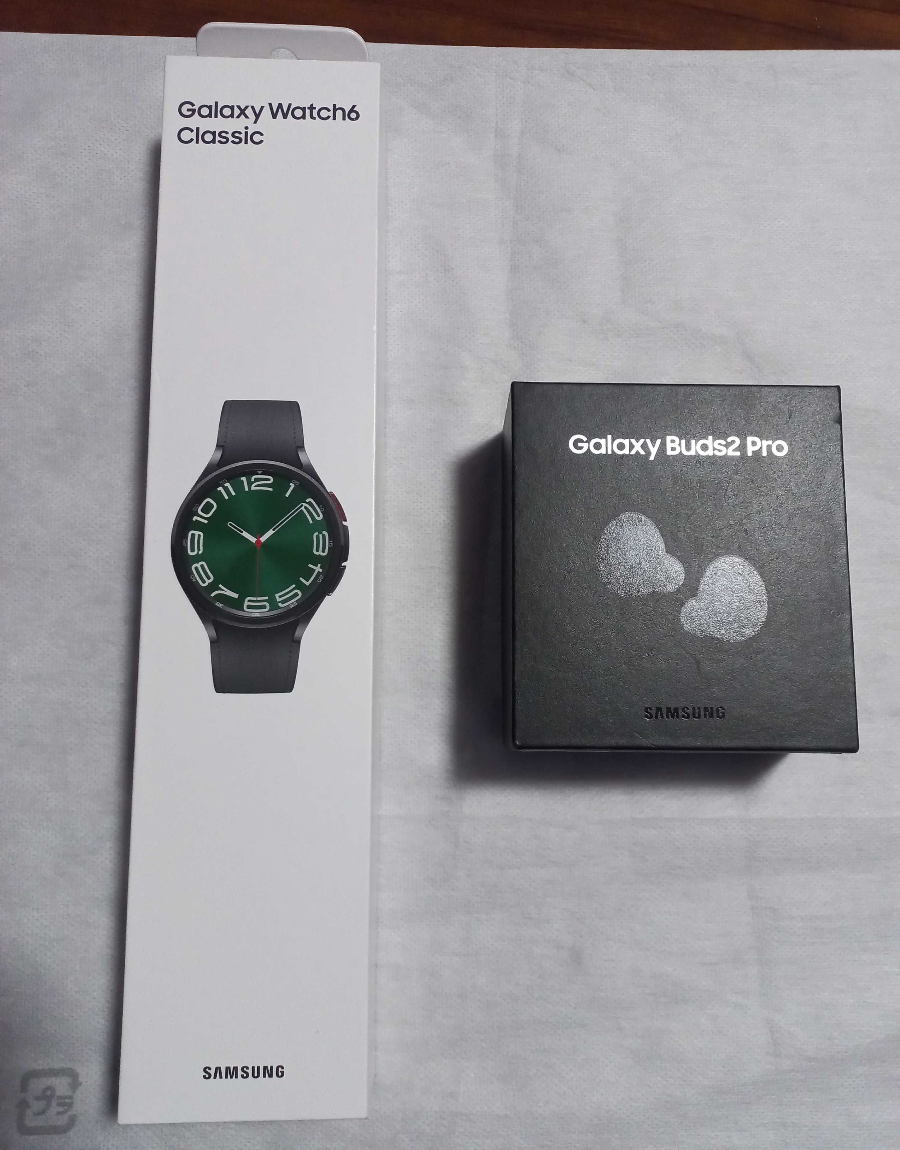 Samsung Galaxy Watch6 Classic qol soati ORIGINAL+Galaxy Buds2 Pro ORIG