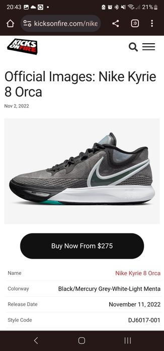 Nike Kyrie 8 EP 'Orca' DJ6016-001