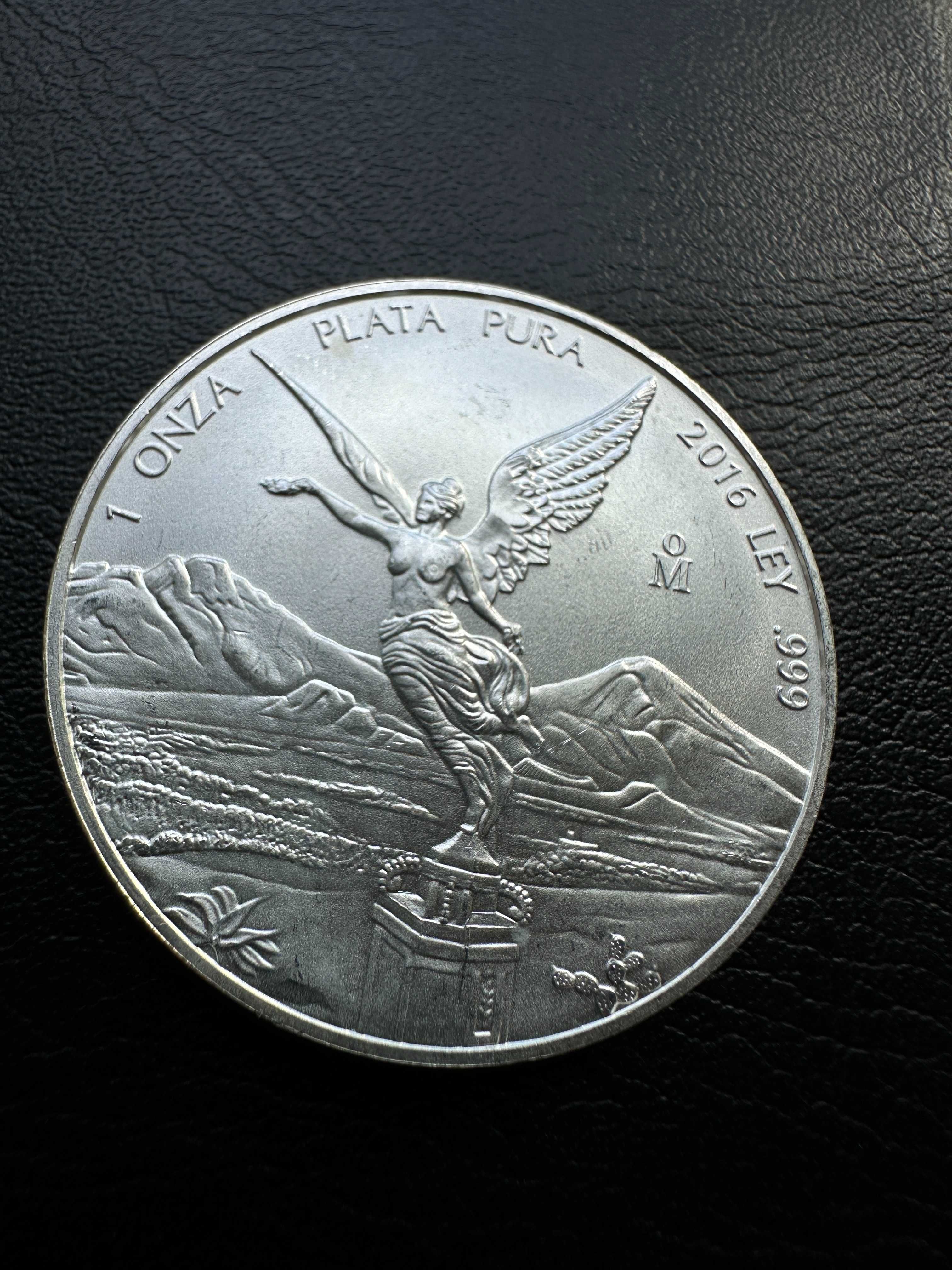 Ангел на свободата сребърна монета Мексико  1 OZ