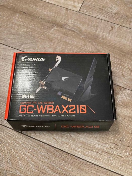Placa de retea wireless Gigabyte WBAX210,WiFi 6e,Bluetooth 5.2,MU-MIMO