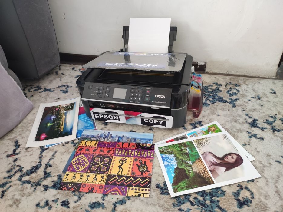 Epson L 650 kopia skanerli 6 ta rangli hama yeri 100% idialni tiniq