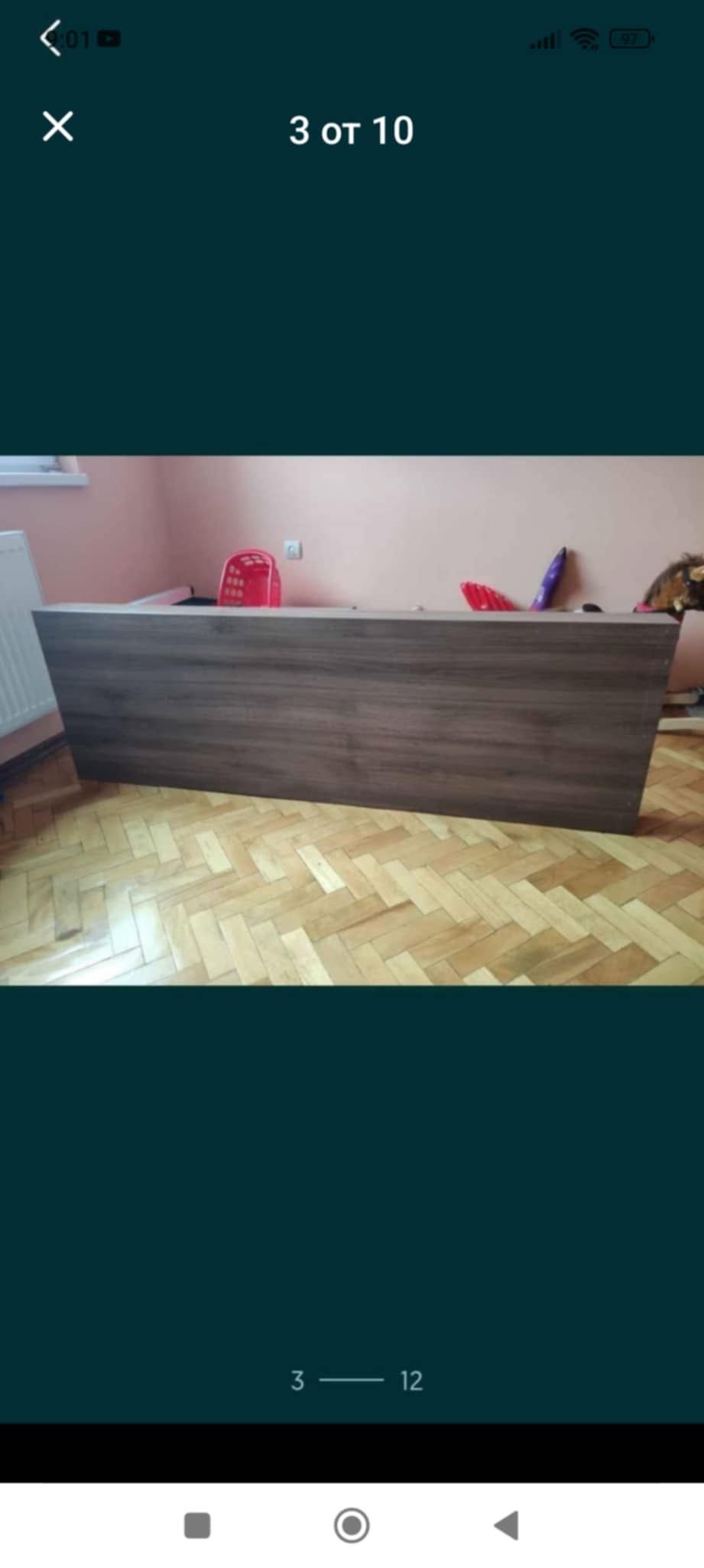 Барплот и шкаф МДФ 18мм. Дъб какао
