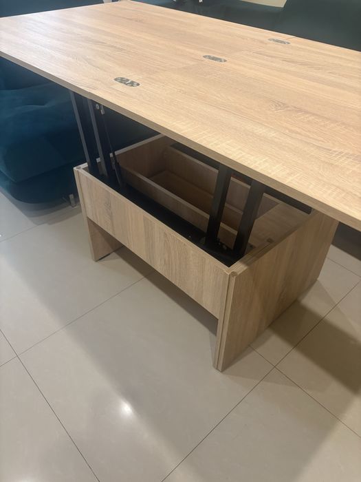 Masuta cafea extensibila Trio, dreptunghiulara, stejar bardolino