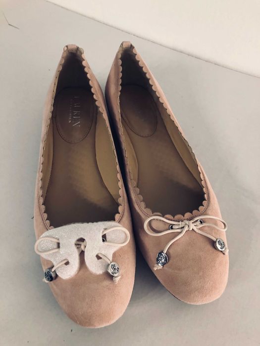 Balerini Lauren Polo Ralph Masura 38,5 aproape noi Piele Roz Pudra
