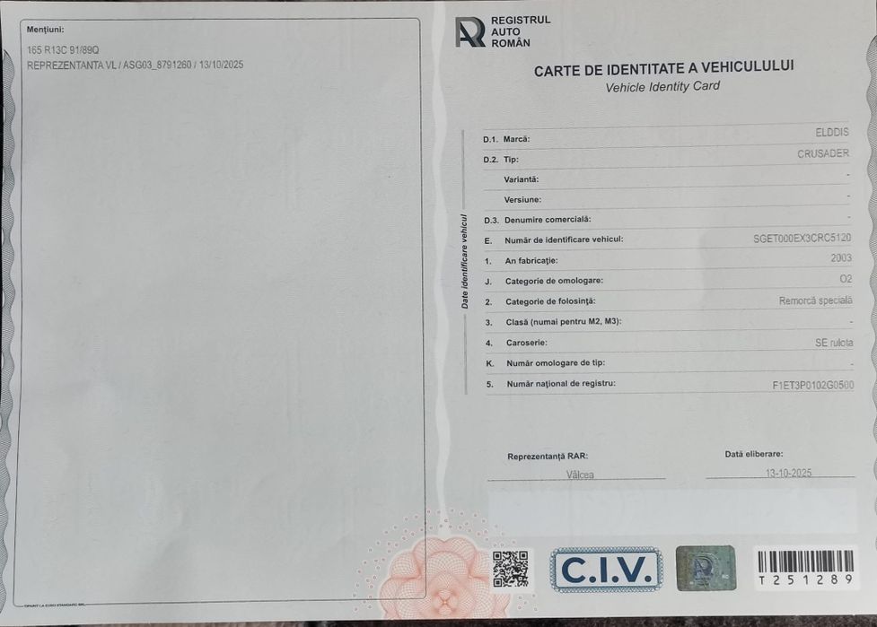 Oferta Rulotă Elddis Crusader Super Sirocco 2003  Dublă axă Mover