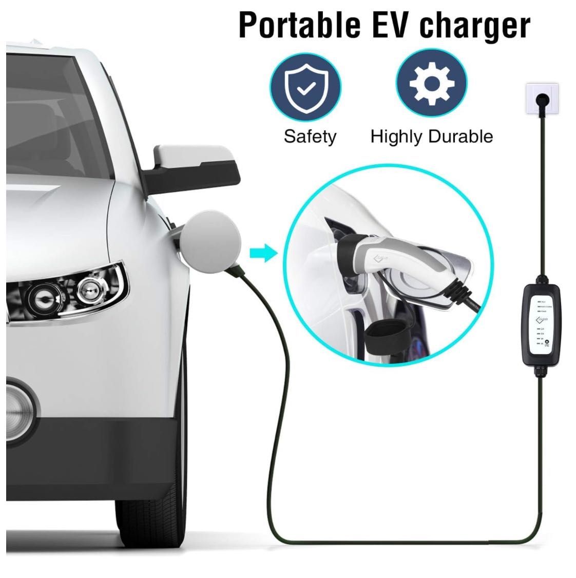 EV Кабел за Зареждане за Електрически Автомобили 16A/3.6KW Schuko