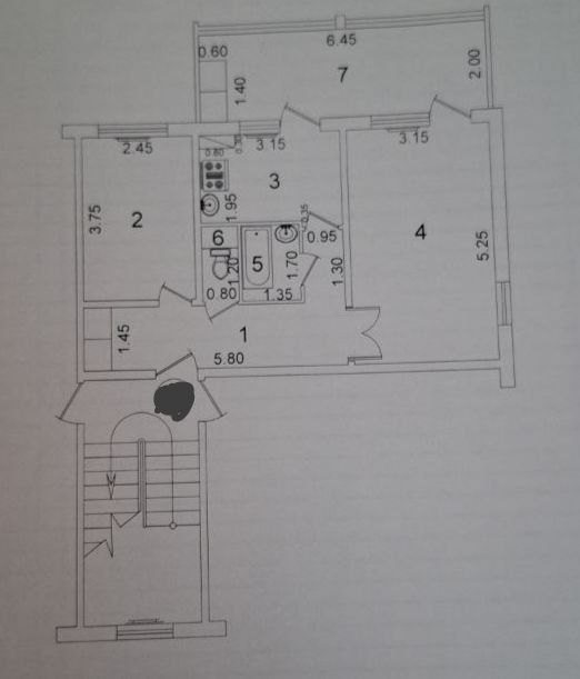 Продаётся 2х комнатная квартира в Сергели 4