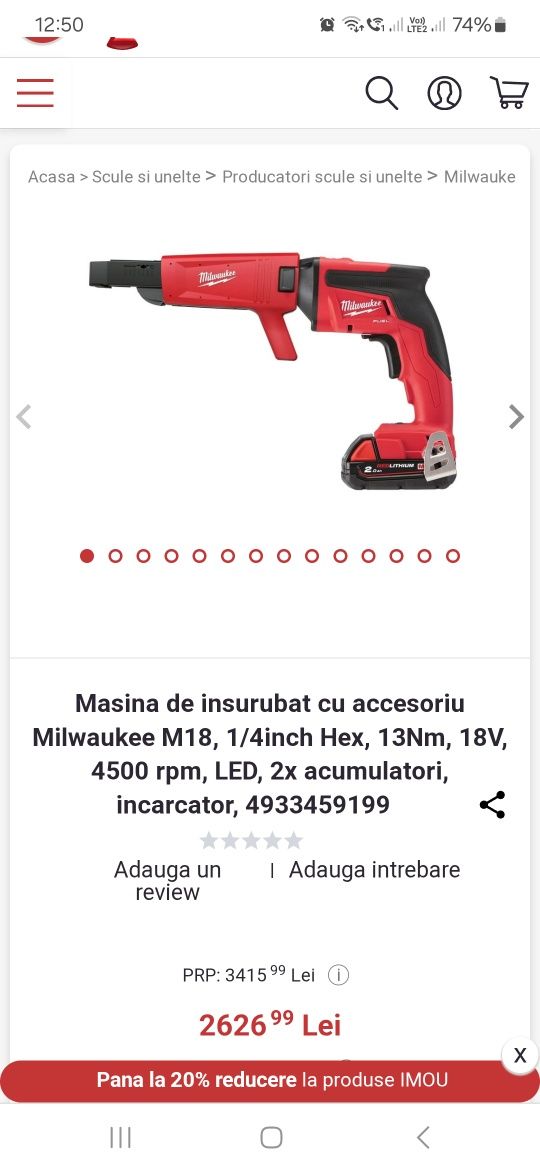Milwaukee  rigips Hilti te 4