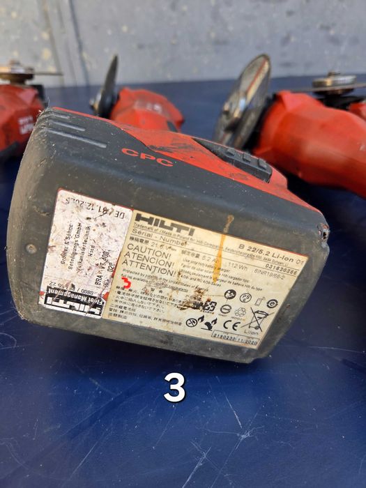 ПРОФЕСИОНАЛНИ Акумулаторни Ъглошлайфи HILTI 22V (125 мм) - ОТЛИЧЕН