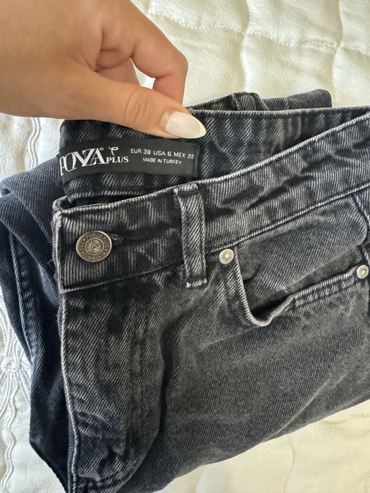 Черни дънки Mom fit