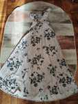 Rochie lungă roz floral eleganta de nunta, baschet, botez mărimea 36-S