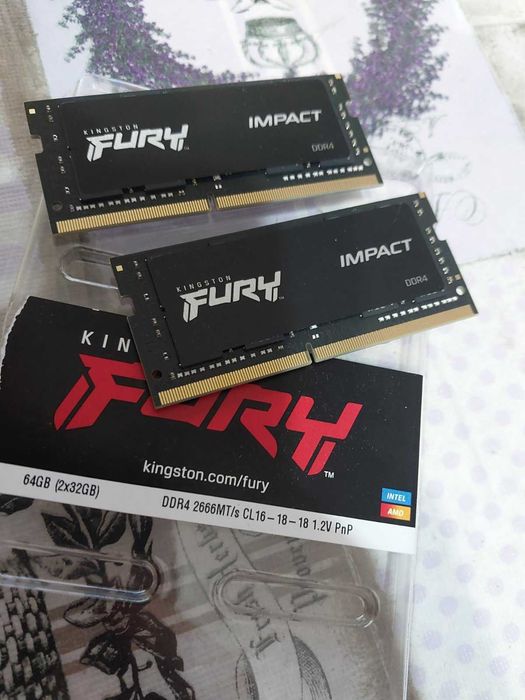 64GB DDR4 2666Mhz Kingston Fury Impact (SODIMM - за лаптоп)