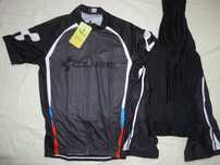 Echipament ciclism CUBE Black Line set nou tricou pantaloni