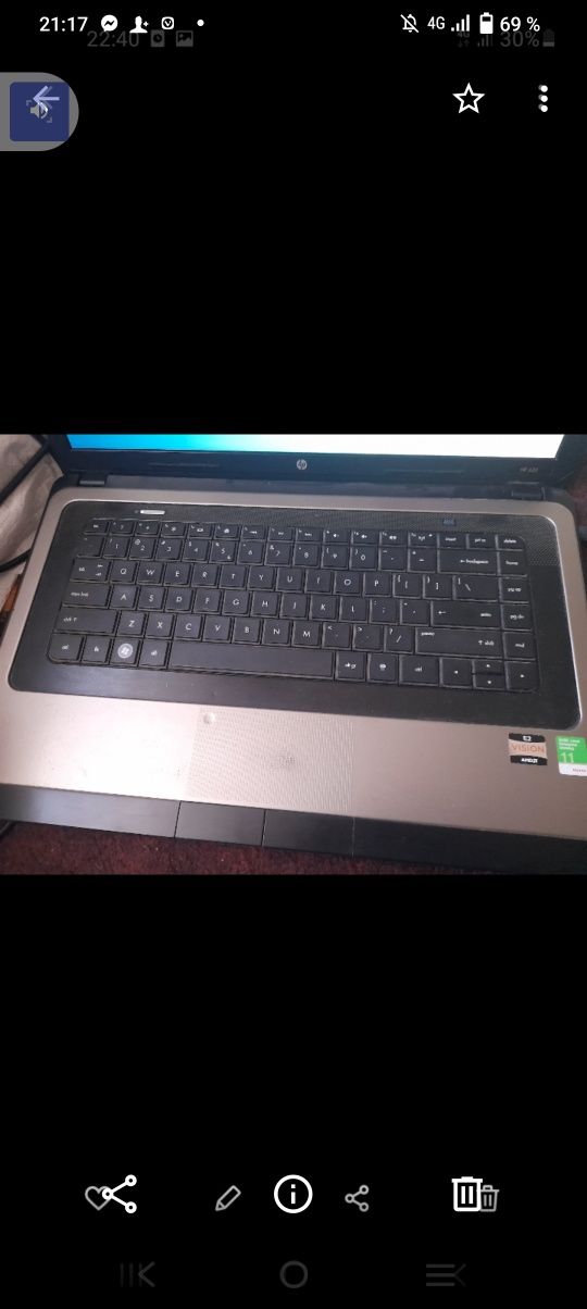 Urgent laptop HP (rami 2gb:hdd320gb:camera fata etc preț afisat fix