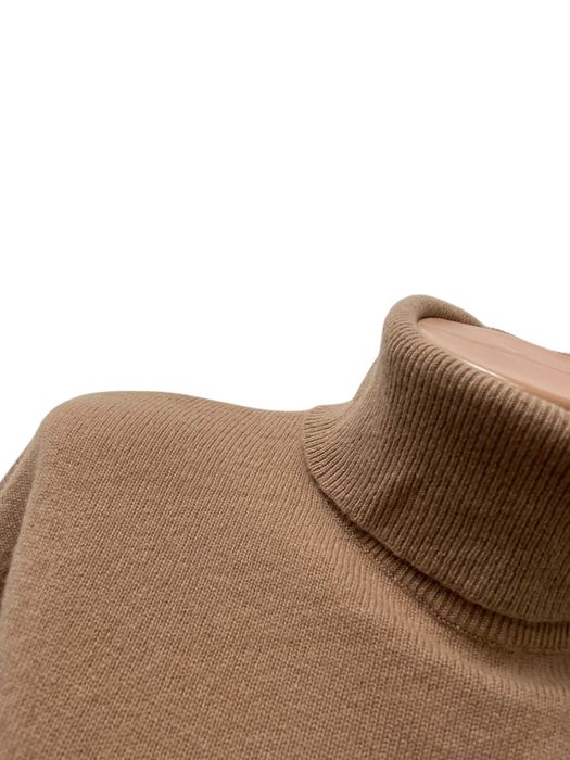 HALOGEN размер M дамски кашмирен пуловер 100% КАШМИР поло яка бежов