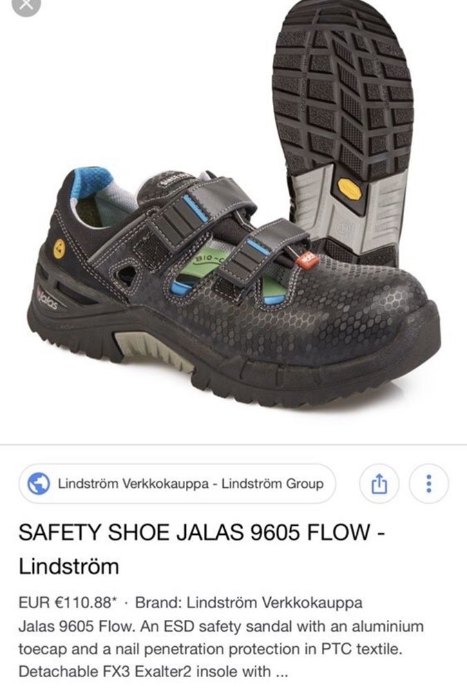 Linstrom Jalas-size 38 papuci lucru nu Atlas- Uvex