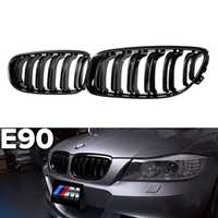 Set 2 grile duble M negru lucios BMW Seria 3 E90 E91 LCI 2008-2012