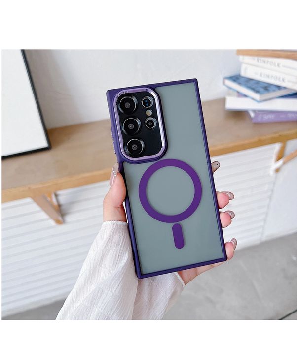 Samsung S23/S24 PLUS ULTRA Husa Magsafe Spate Fumuriu Semi Clar