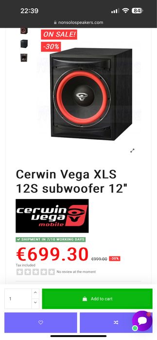 Cerwin  vega xls 6 i xls 12s