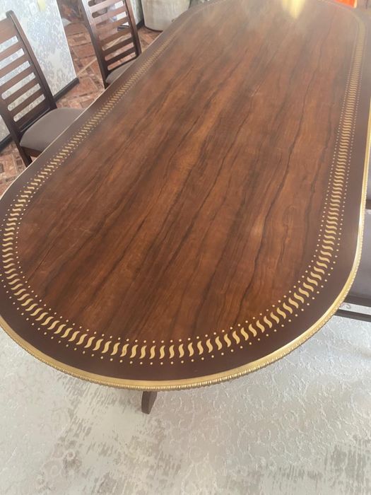 стол и стулья из греческого дерева