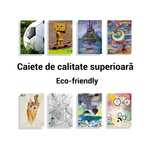 Caiet studențesc premium, eco-friendly, 80 file, cop. broșată și cusut