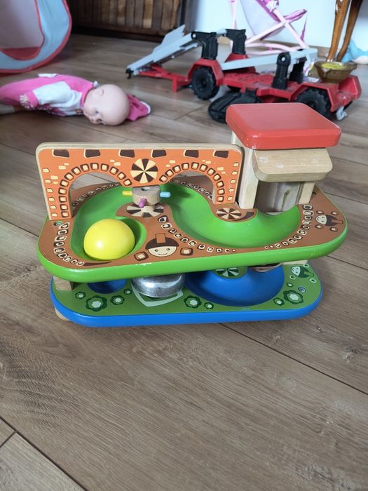 Traseu lemn cu bile copii